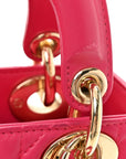 Lambskin Cannage Mini Lady D1OR Pink