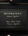Derby Calfskin House Check Medium Banner Tote Ink Blue