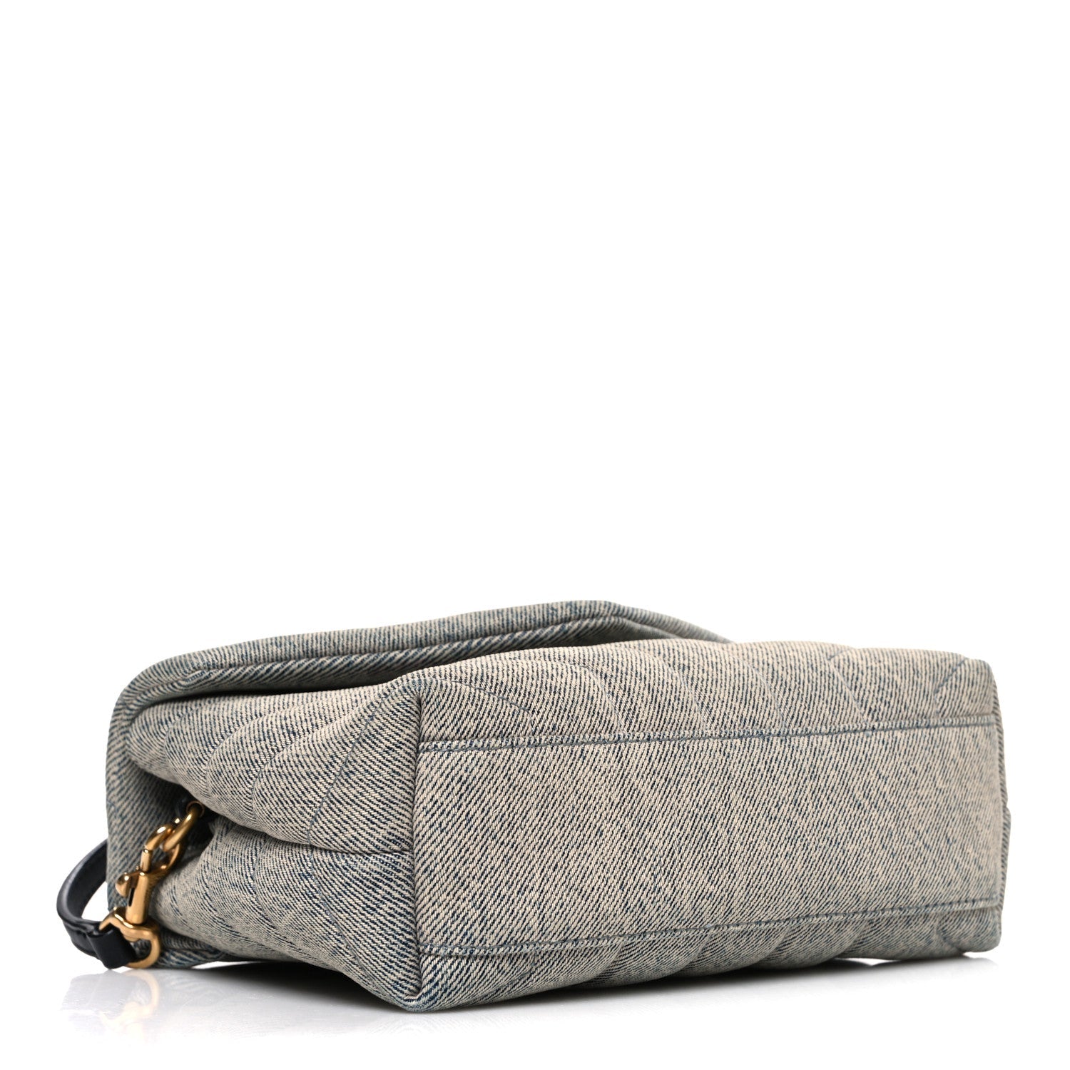 Denim Y Quilted Monogram Toy Loulou Crossbody Bag Grey
