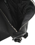 Nylon Grained Calfskin Saddle Bag Black Multicolor