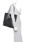 Smooth Calfskin La Medusa Tote Bag Black