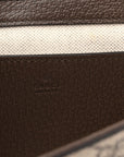 GG Supreme Monogram Textured Dollar Calfskin Web Mini Ophidia Envelope Shoulder Bag Beige Ebony