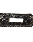 Shiny Alligator Kelly Sellier 32 Havane