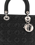 Lambskin Cannage Large Lady D1OR Black