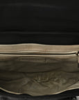 Washed Lambskin Quilted Medium Chain Around Messenger Black