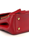 Caviar Quilted Small Business Affinity Flap Red