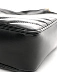 Calfskin Matelasse Monogram Lou Camera Bag Black