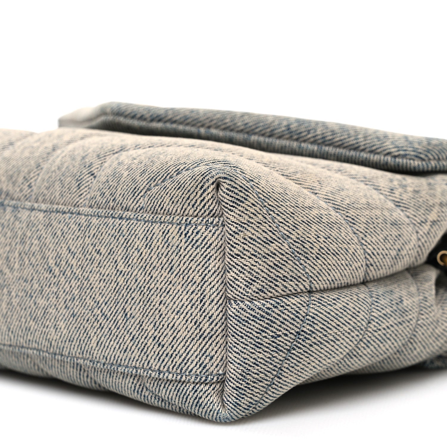 Denim Y Quilted Monogram Toy Loulou Crossbody Bag Grey