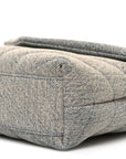 Denim Y Quilted Monogram Toy Loulou Crossbody Bag Grey