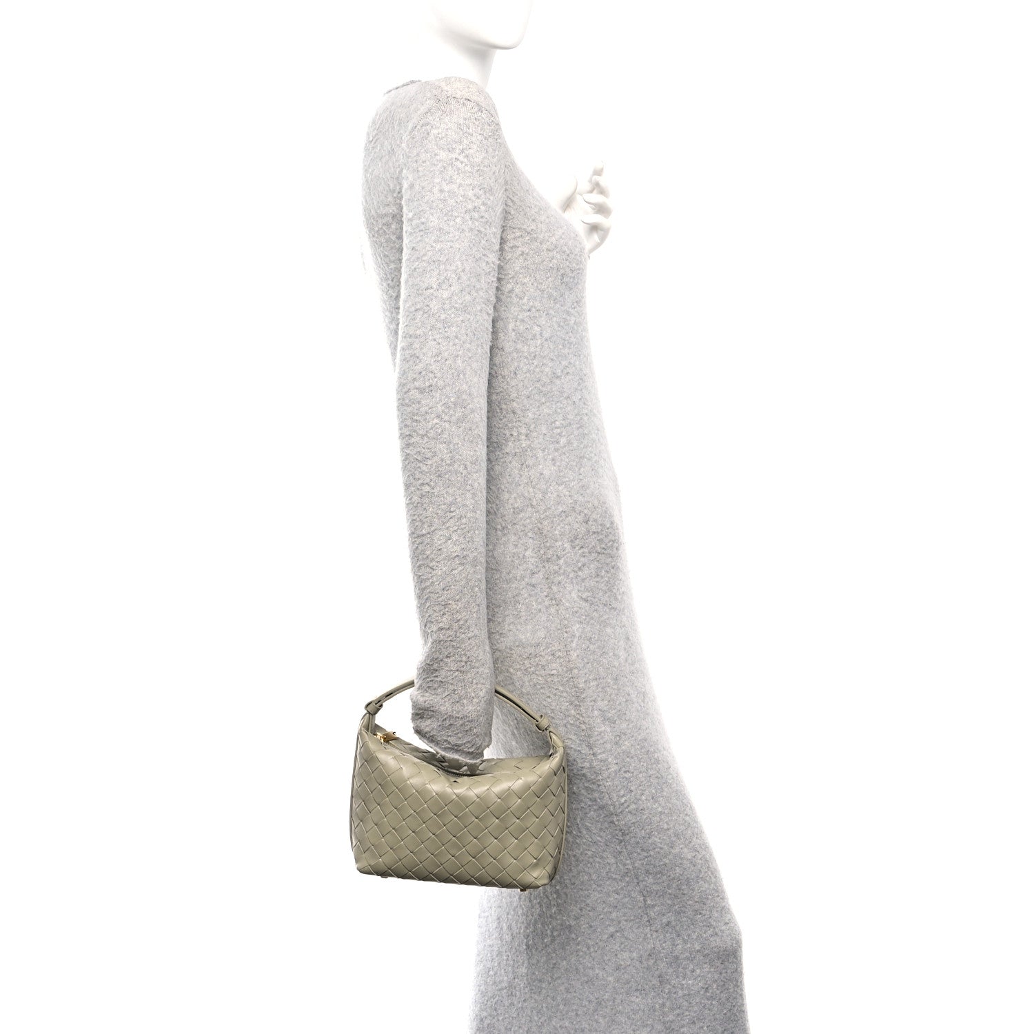 Calfskin Nappa Intrecciato Mini Wallace Travertine