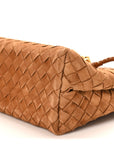 Suede Intrecciato Small Andiamo Shoulder Bag Amber