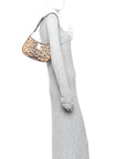 Canvas Calfskin Medium Tilly Triomphe Shoulder Bag Leopard