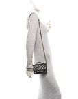 Caviar Quilted Business Affinity Clutch With Chain Black