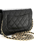 Caviar Quilted CC Turnlock Wallet On Chain WOC Black