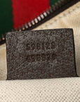 GG Supreme Monogram Web Small Ophidia Half Moon Hobo Brown