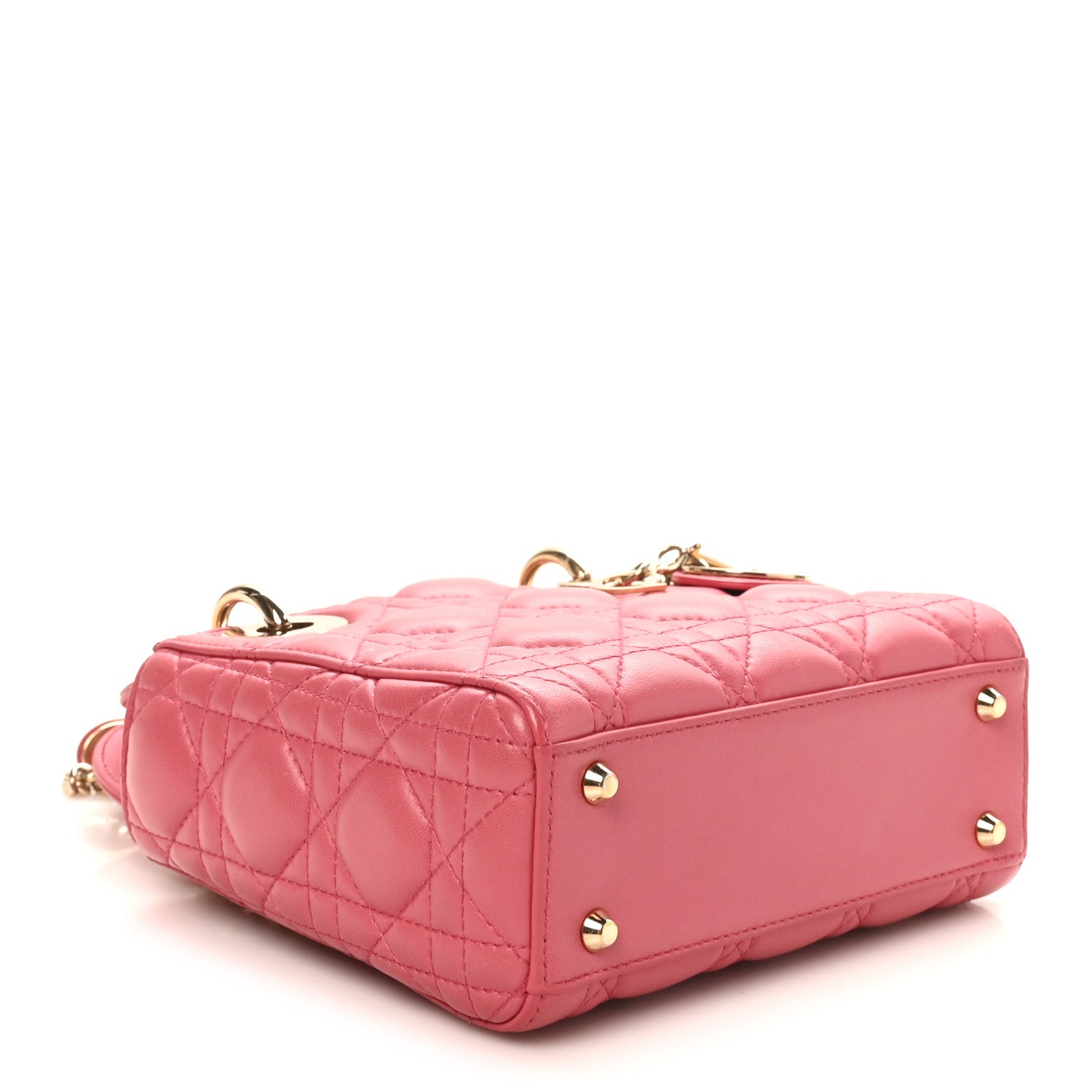 Lambskin Cannage Mini Lady D1OR Pink
