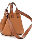 Grained Calfskin Mini Hammock Shoulder Bag Light Caramel