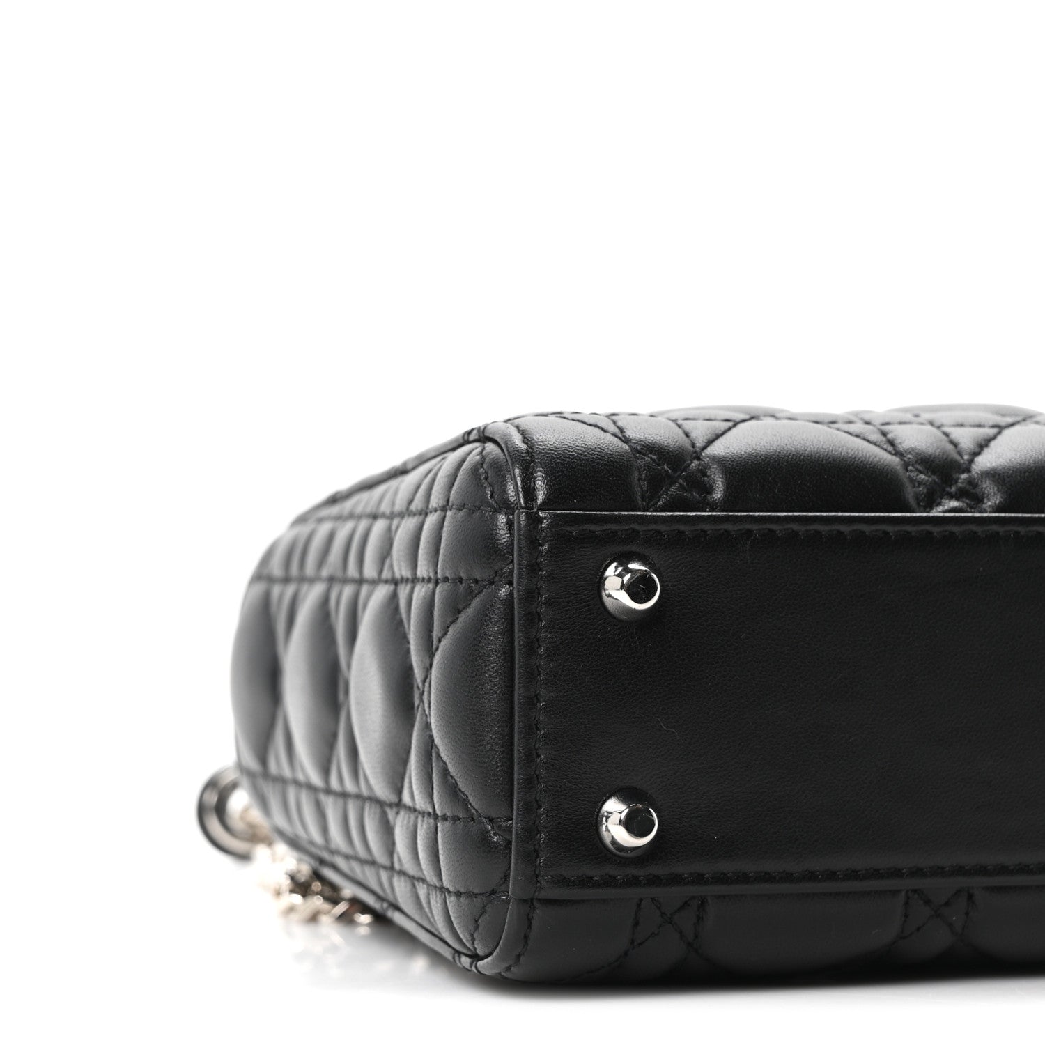 Lambskin Cannage Mini Lady D1OR Black