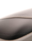 Calfskin Crocodile Embossed Small Hourglass Top Handle Bag White