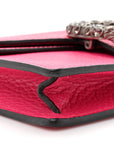 Dollar Calfskin Crystal Super Mini Dionysus Shoulder Bag Box Pink Black Diamond