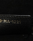 Grained Calfskin Saddle Bag Black