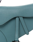 Grained Calfskin Saddle Bag Azure Blue