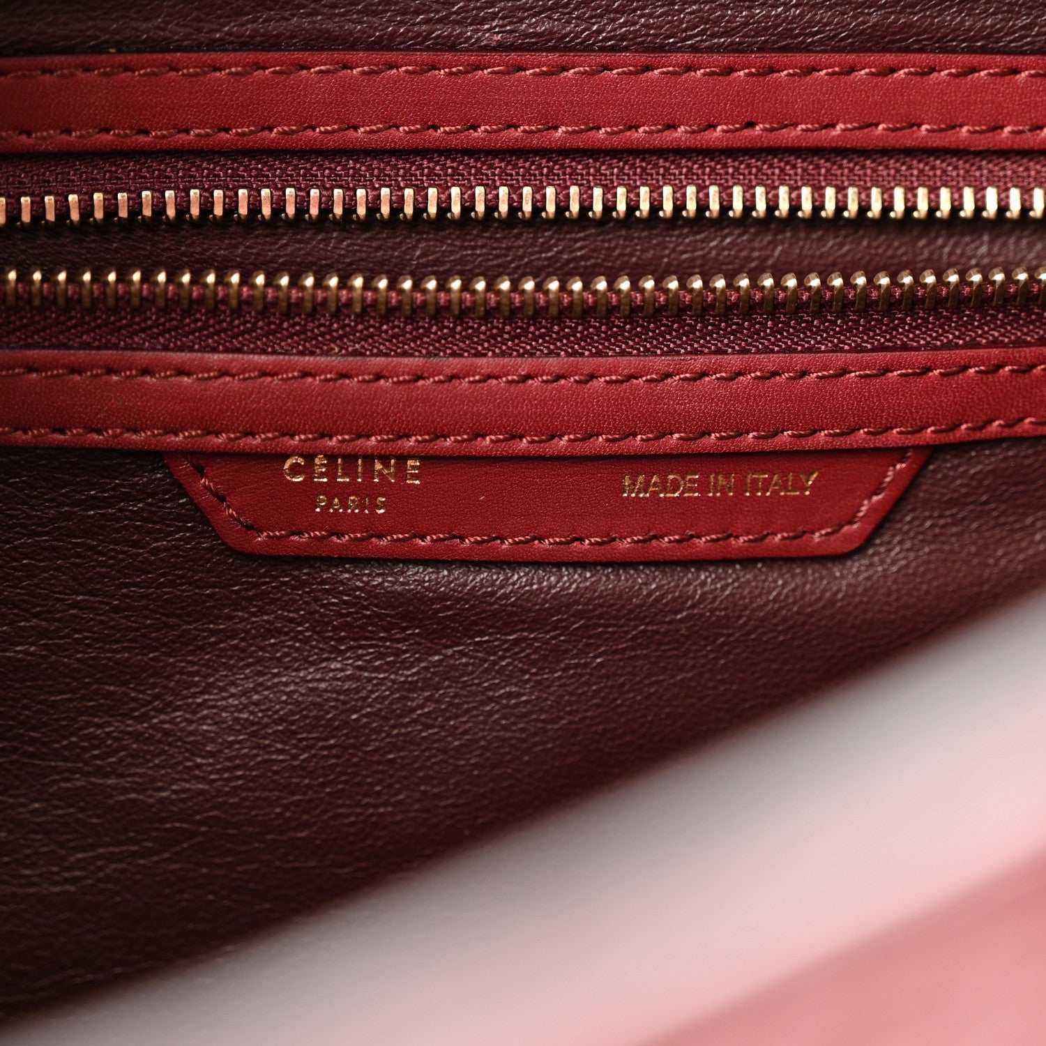 Canvas Crocodile Embossed Bi-Color Mini Luggage Beige Red