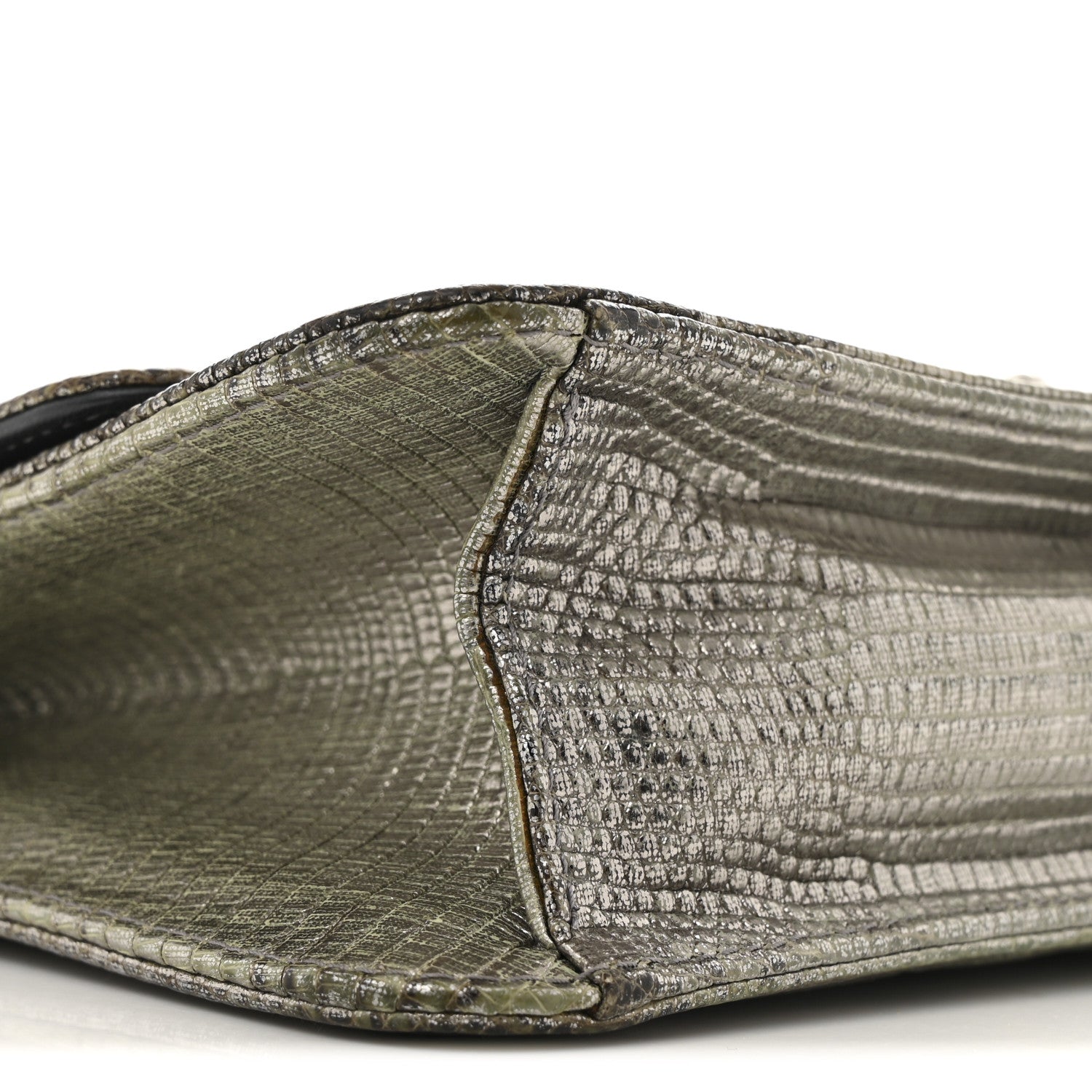 Metallic Lizard Miss D1OR Promenade Pouch Gunmetal