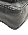 Crinkled Calfskin Matelasse Monogram Medium Niki Chain Satchel Storm