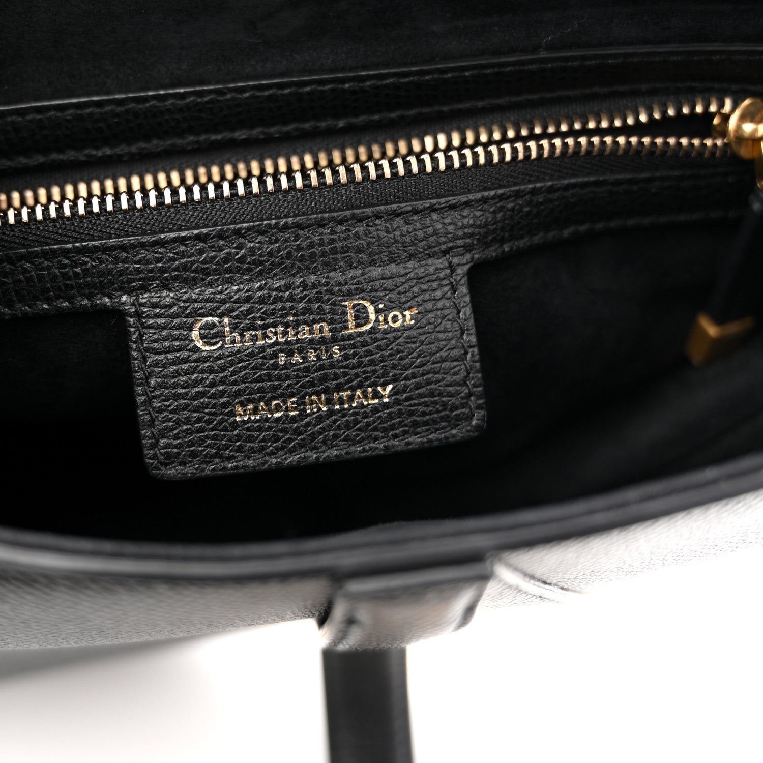 Grained Calfskin Saddle Bag Black