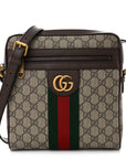 GG Supreme Monogram Web Small Ophidia Messenger Bag Brown