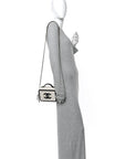 Caviar Quilted Small CC Filigree Vanity Case White Black