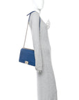 Lambskin Chevron Quilted New Medium Boy Flap Blue