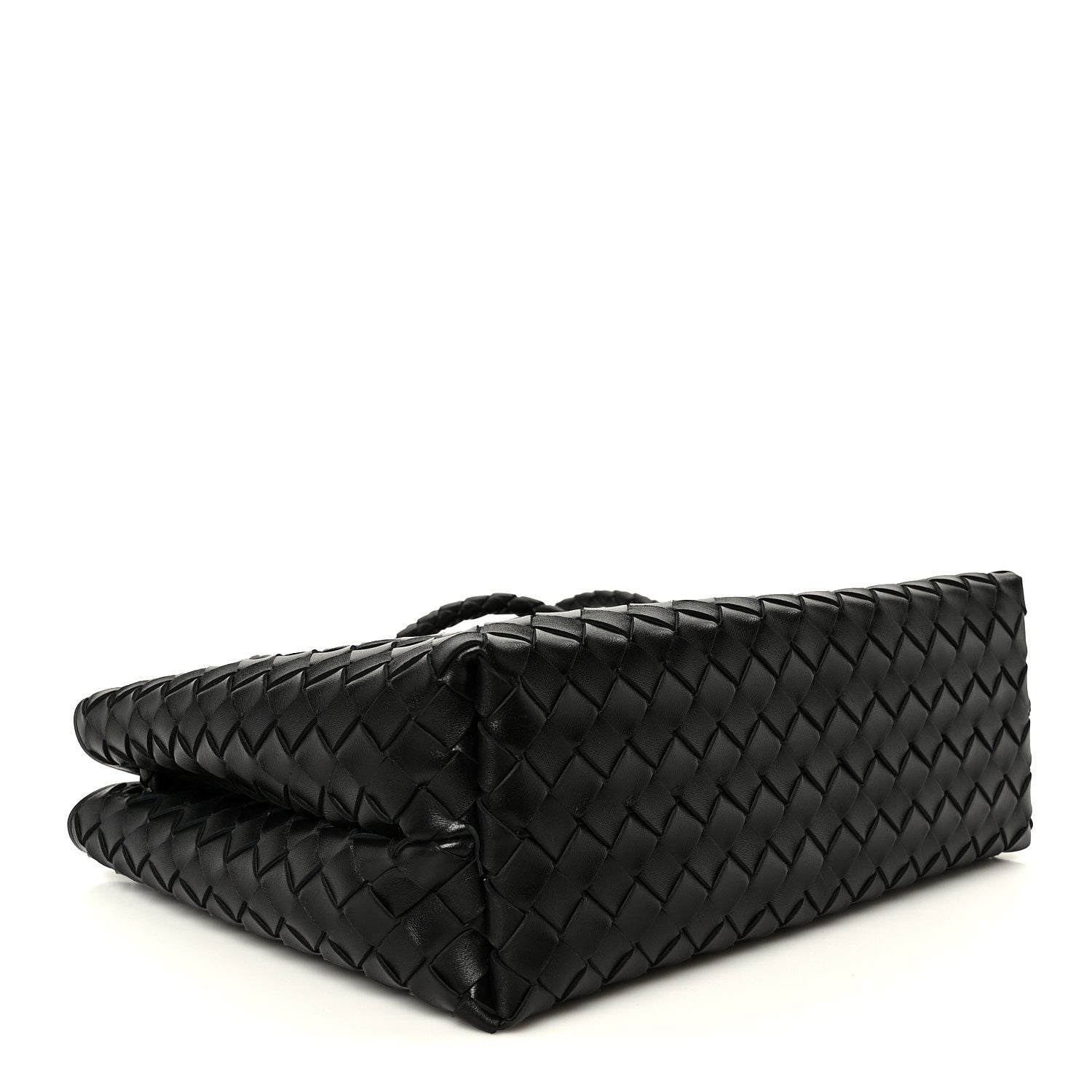 Nappa Intrecciato Medium Andiamo Shoulder Bag Black
