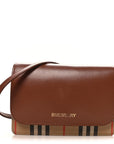 Calfskin House Check Hampshire Wallet On Chain Tan
