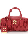 Nappa Matelasse Regular Arcadie Top Handle Bag Rosso