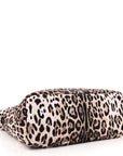 Nylon Leopard Print Changing Bag Brown