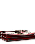 Tweed GG Monogram Small Dionysus Shoulder Bag White Black Romantic Cherry