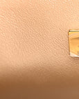 Metallic Goatskin Quilted Mini Rectangular Flap Gold