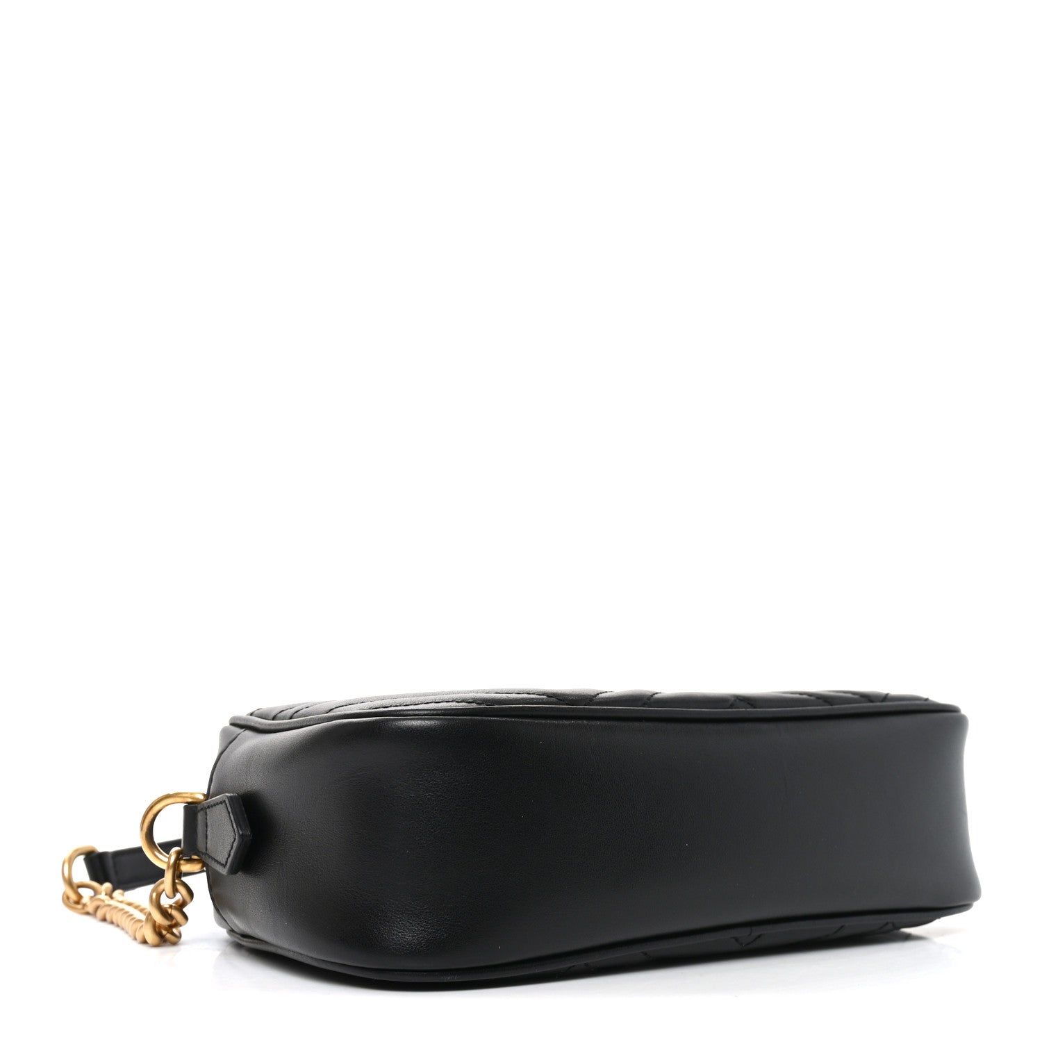 Calfskin Matelasse Small GG Marmont Chain Shoulder Bag Black