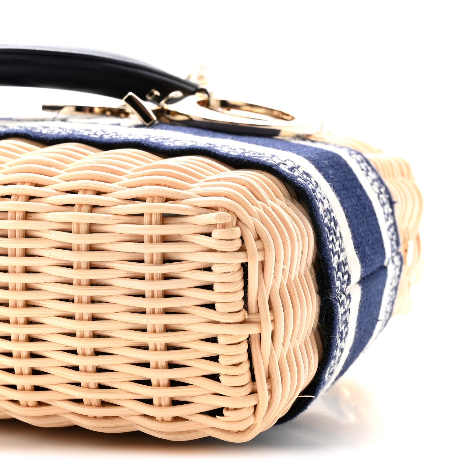 Wicker Oblique D1ORiviera Medium Lady D-Joy Bag Blue