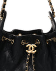 Caviar Quilted Mini CHNL 25 Handbag Black