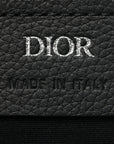 Oblique Jacquard Grained Calfskin Small Saddle Messenger Bag Beige Black