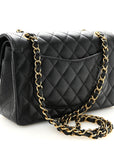 Caviar Quilted Small Double Flap Black