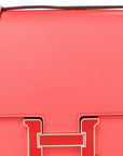 Epsom Enamel Constance 18 Rose Texas Rouge De Coeur
