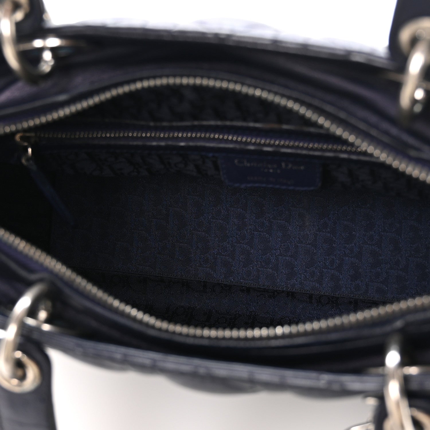 Lambskin Cannage Large Lady D1OR Royal Blue