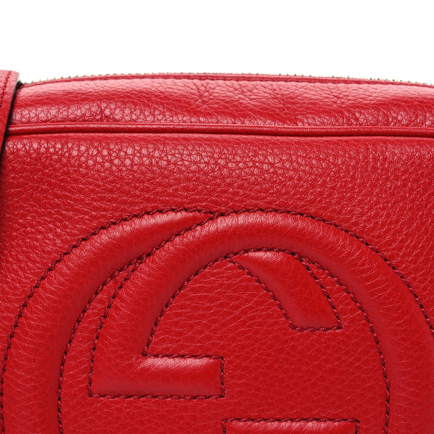 Pebbled Calfskin Small Soho Disco Bag Tabasco Red