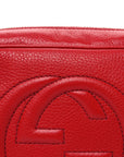 Pebbled Calfskin Small Soho Disco Bag Tabasco Red