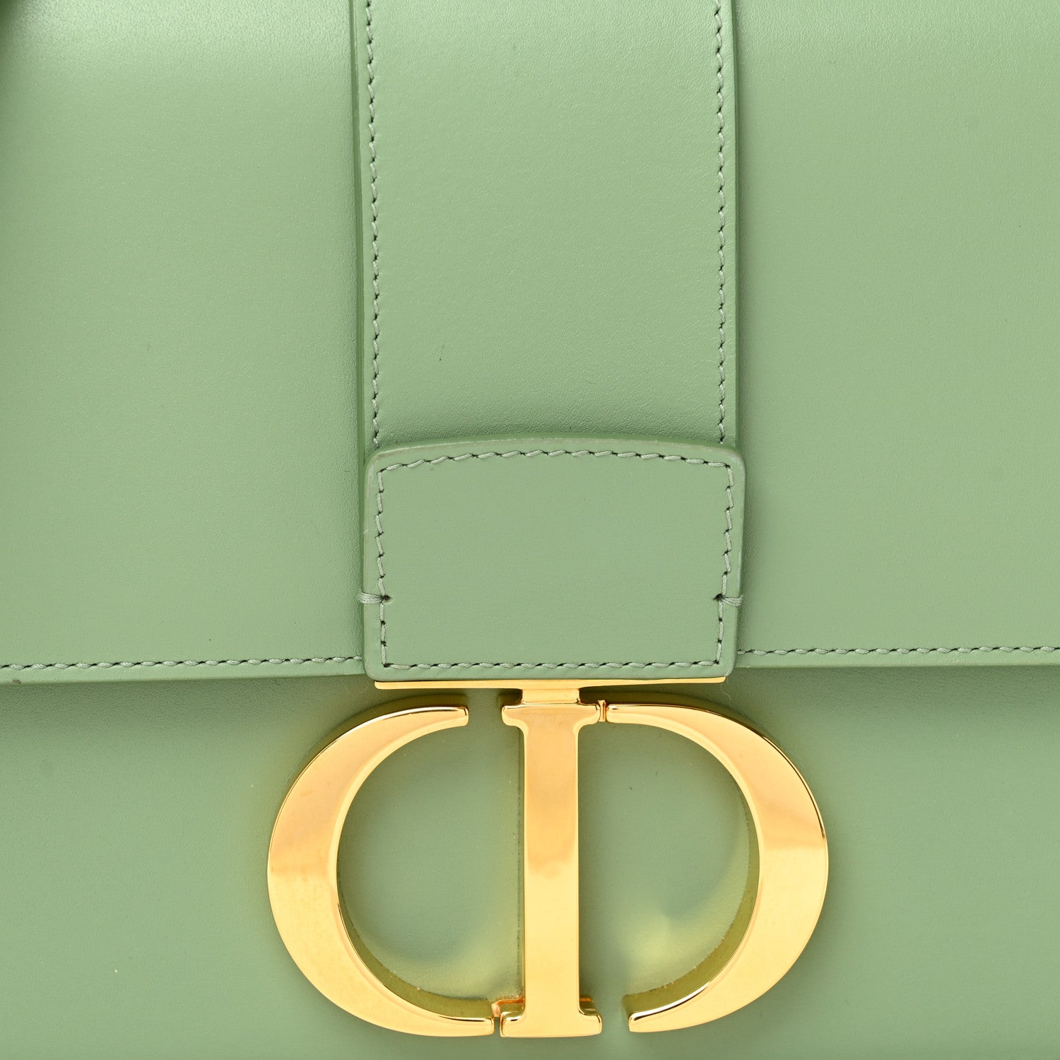 Smooth Calfskin 30 Montaigne Flap Bag Mint Green