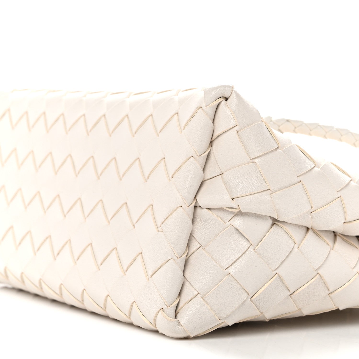 Nappa Intrecciato Small Andiamo Shoulder Bag White